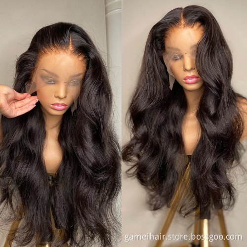 Cheap Brazilian Human Hair Lace Wigs Factory Price Natural Looking Hairline Body Wave Pre Plucked HD 5X5 Lace body wave Wig